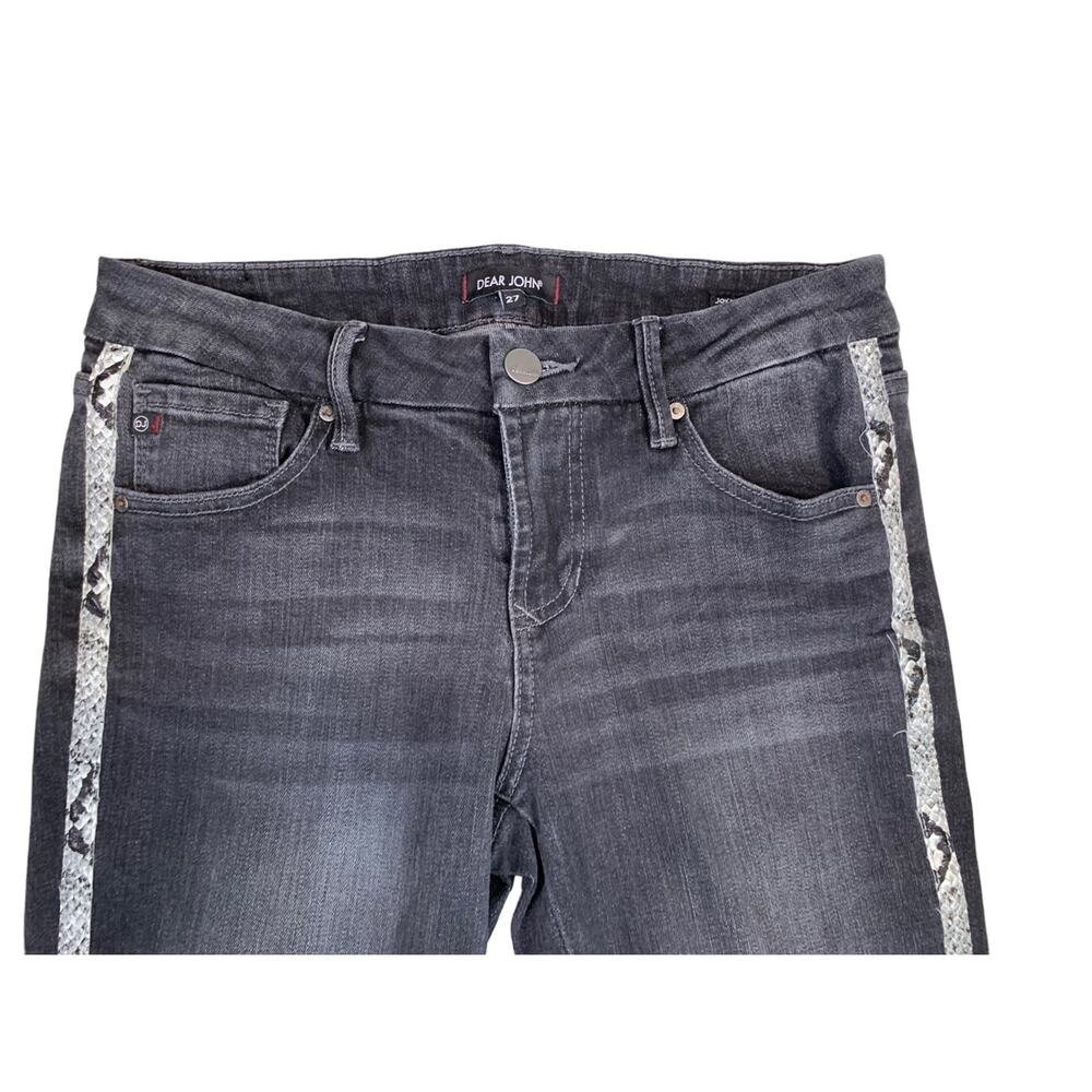 Dear John Jeans Womens 27 Skinny Low Rise Black Denim Casual Stretch Comfort